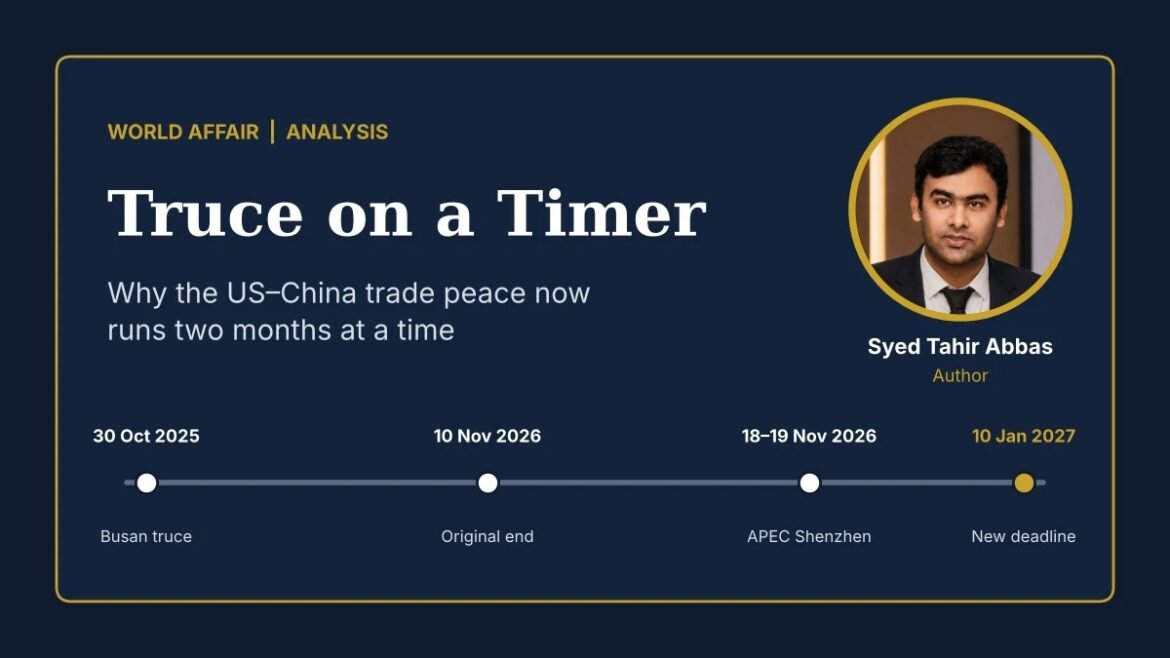 Truce on a Timer: US–China trade truce analysis by Syed Tahir Abbas, World Affair